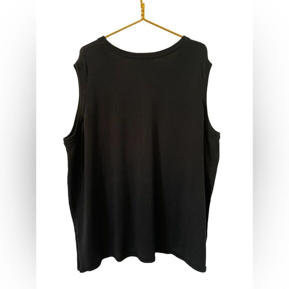 Woman Within Black Sleeveless‎ Sweater, Size 30/32 - Picture 2 of 3